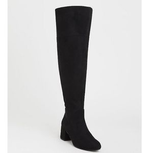 Torrid Black Faux Over-the-Knee Boots
